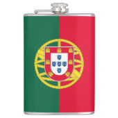 Vlag van Portugal voor de feestdag in Portugal Heupfles (Voorkant)