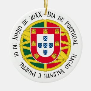 Vlag van Portugal voor de feestdag in Portugal Keramisch Ornament