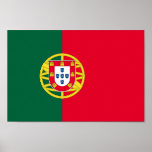 Vlag van Portugal voor de feestdag in Portugal Poster