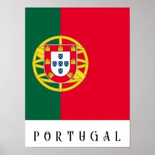 Vlag van Portugal voor de feestdag in Portugal Poster