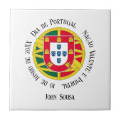 Vlag van Portugal voor de feestdag in Portugal Tegeltje (Voorkant)