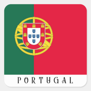 Vlag van Portugal voor de feestdag in Portugal Vierkante Sticker