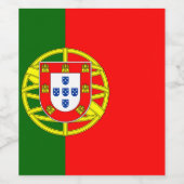 Vlag van Portugal Wijn Etiket (Enkel label)