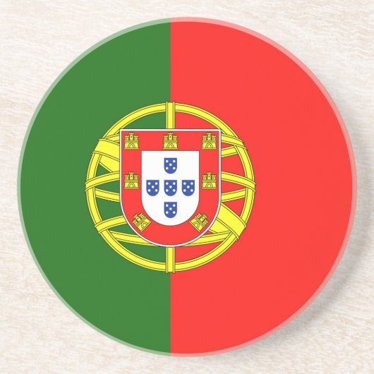 Vlag van Portugal Zandsteen Onderzetter (Voorkant)