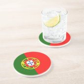 Vlag van Portugal Zandsteen Onderzetter (Zijkant)