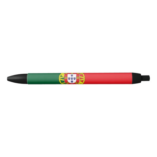 Vlag van Portugal Zwarte Inkt Pen (Voorkant)