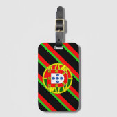 vlag van Portugese strepen Bagagelabel (Voorkant (verticaal))