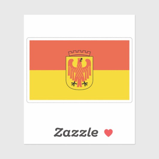 Vlag van Potsdam, Duitsland Sticker (Vel)