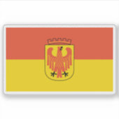 Vlag van Potsdam, Duitsland Sticker (Voorkant)
