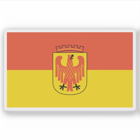 Vlag van Potsdam, Duitsland Sticker (Voorkant)