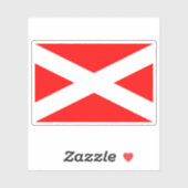 Vlag van Prachatice, Tsjechië Sticker (Vel)