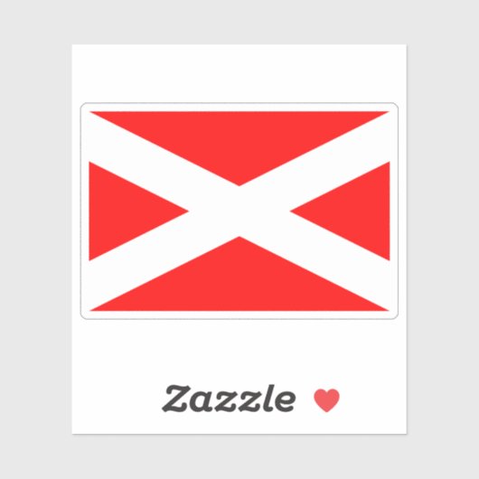 Vlag van Prachatice, Tsjechië Sticker (Vel)