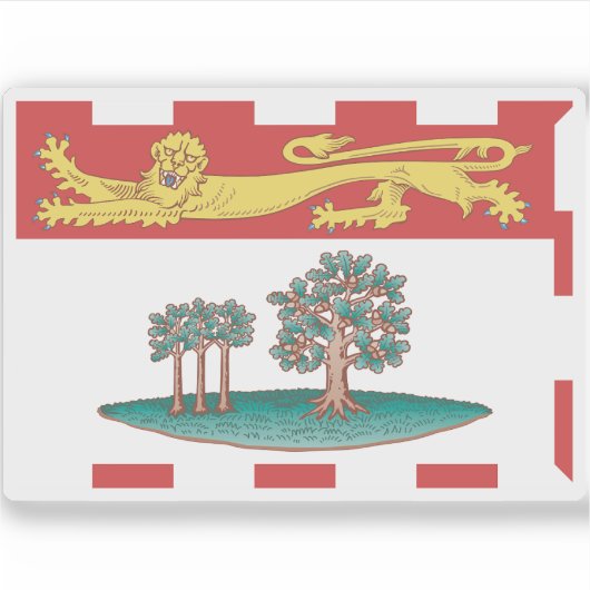 Vlag van Prince Edward Island Sticker (Voorkant)