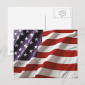Vlag van Proud en Patriotic USA Briefkaart (Voorkant / Achterkant)