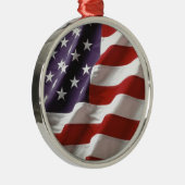 Vlag van Proud en Patriotic USA Metalen Ornament (Rechts)