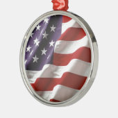 Vlag van Proud en Patriotic USA Metalen Ornament (Links)