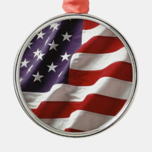 Vlag van Proud en Patriotic USA Metalen Ornament