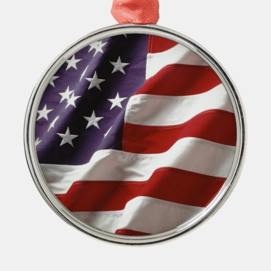 Vlag van Proud en Patriotic USA Metalen Ornament (Voorkant)