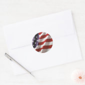 Vlag van Proud en Patriotic USA Ronde Sticker (Envelop)