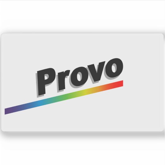 Vlag van Provo, Utah (1989-2015) Sticker (Voorkant)