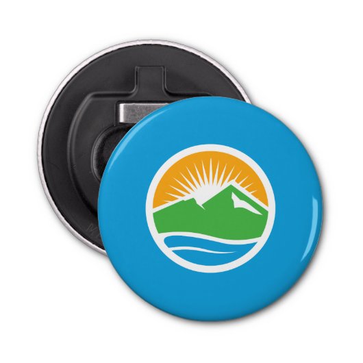 Vlag van Provo, Utah Button Flesopener (Voorkant)
