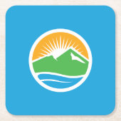 Vlag van Provo, Utah Kartonnen Onderzetters (Voorkant)