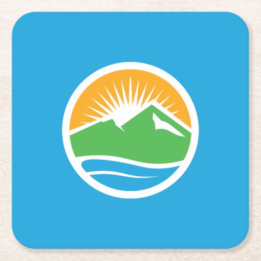 Vlag van Provo, Utah Kartonnen Onderzetters (Voorkant)