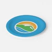 Vlag van Provo, Utah Papieren Bordje (Gekanteld)