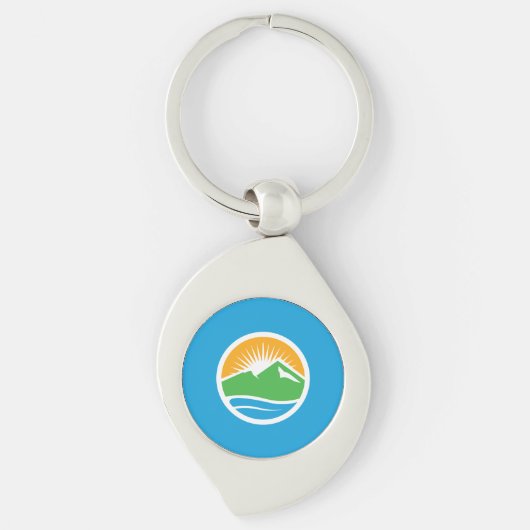 Vlag van Provo, Utah Sleutelhanger (Voorkant)