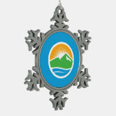 Vlag van Provo, Utah Tin Sneeuwvlok Ornament (Links)
