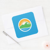 Vlag van Provo, Utah Vierkante Sticker (Envelop)