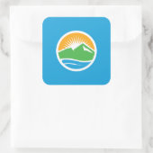 Vlag van Provo, Utah Vierkante Sticker (Tas)