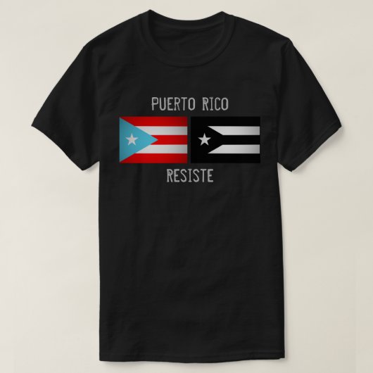 vlag van Puerto Ricaans en markering van verzet T-shirt (Design voorkant)