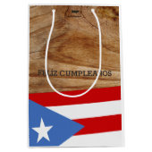 Vlag van Puerto Rican Birthday Theme Medium Cadeauzakje (Voorkant)