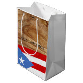 Vlag van Puerto Rican Birthday Theme Medium Cadeauzakje (Achterkant Gekanteld)