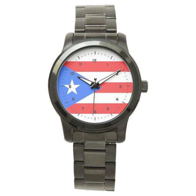vlag van Puerto Rican Horloge (Voorkant)