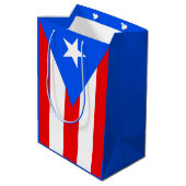 vlag van Puerto Rican Medium Cadeauzakje (Achterkant Gekanteld)