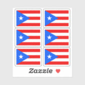 vlag van Puerto Rican Sticker (Vel)