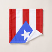 vlag van Puerto Rico Bad Handdoek (Wasdoekje)