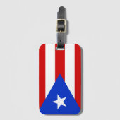 Vlag van Puerto Rico Bagagelabel (Voorkant (verticaal))