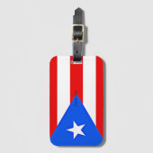 Vlag van Puerto Rico Bagagelabel (Voorkant (verticaal))