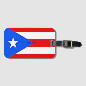 Vlag van Puerto Rico Bagagelabel (Voorkant (horizontaal))