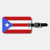 Vlag van Puerto Rico Bagagelabel (Voorkant horizontaal)