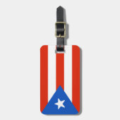 Vlag van Puerto Rico Bagagelabel (Voorkant verticaal)