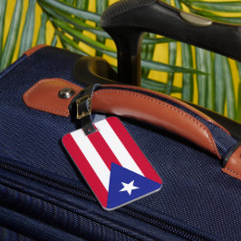 Vlag van Puerto Rico Bagagelabel
