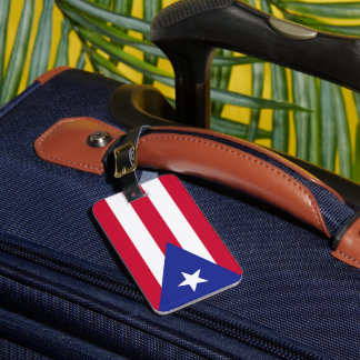 Vlag van Puerto Rico Bagagelabel