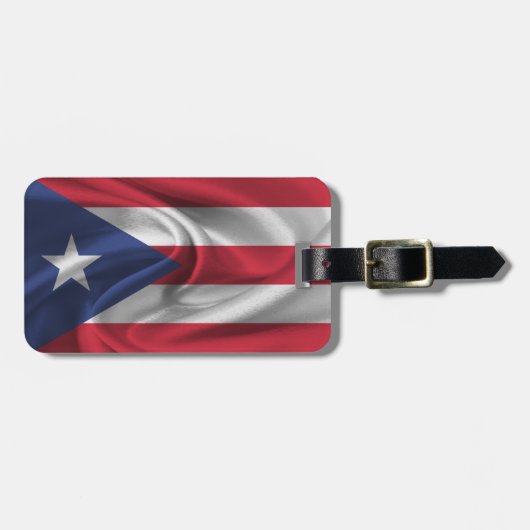 Vlag van Puerto Rico Bagagelabel (Voorkant horizontaal)