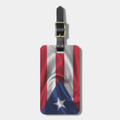 Vlag van Puerto Rico Bagagelabel (Voorkant verticaal)