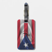Vlag van Puerto Rico Bagagelabel (Achterkant verticaal)