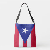 Vlag van Puerto Rico - Bandera de Puerto Rico Crossbody Tas (Achterkant)